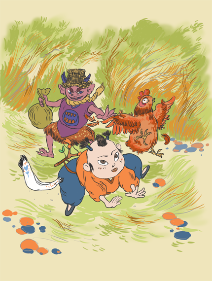 树林这边是村庄